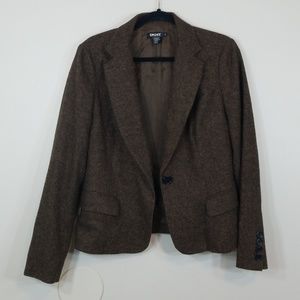 DKNY Wool Brown Blazer